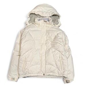 Y2K Oneill Freedom Goose Down Insulated Hooded White Puffer Jacket